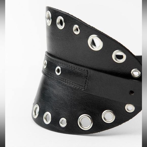 Zara studded leather sash belt, 2025 - Picture 3 of 6